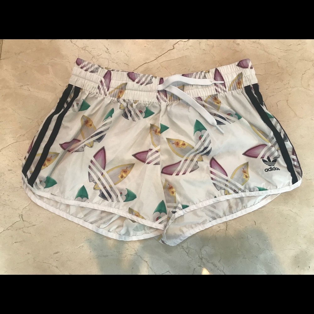 Adidas mini shorts with laces